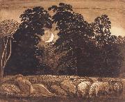 Samuel Palmer The Sleeping Shepherd painting